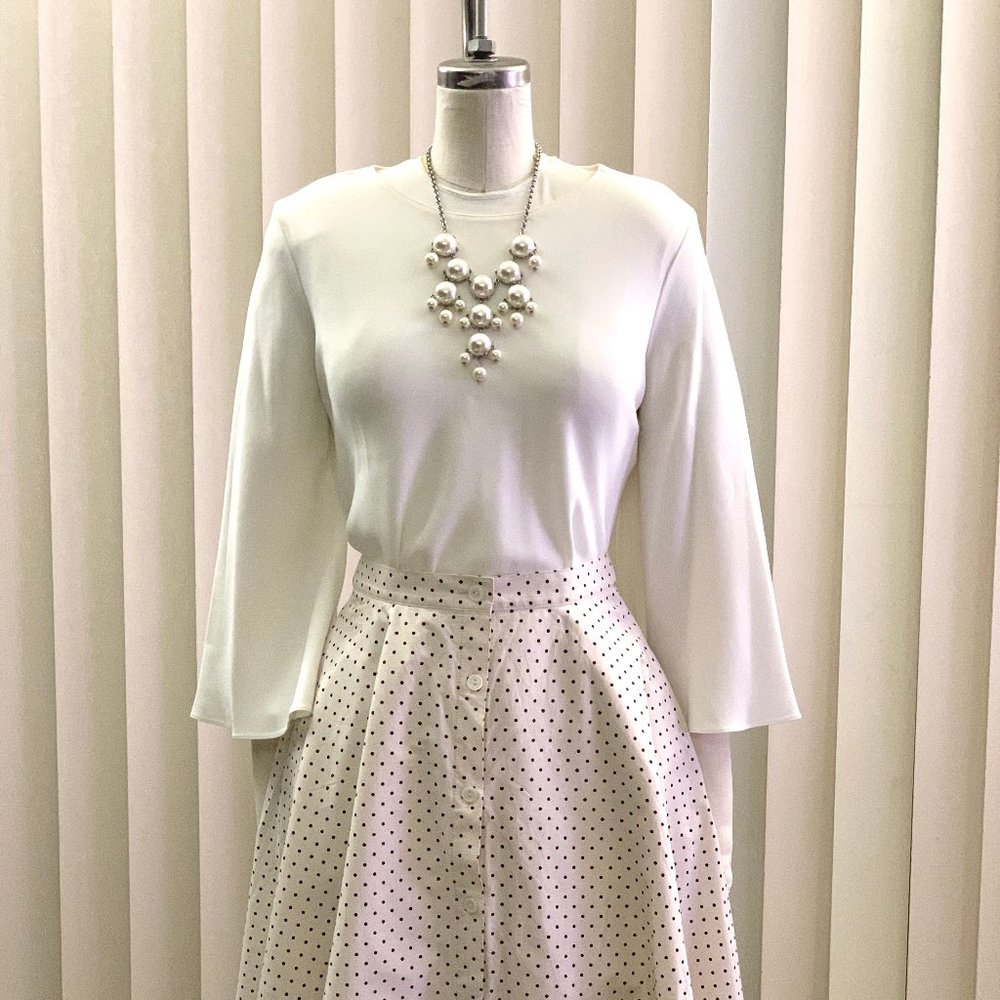 NWOT The Row White Flared Sleeve Top - XS